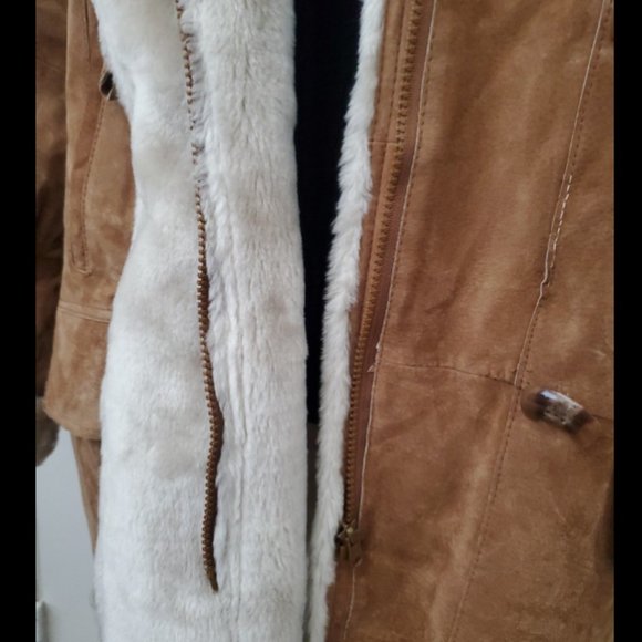 AR Bernardo Fashions Suede Leather Coat 2XL - Picture 5 of 7